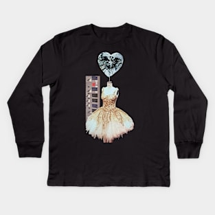 Crystal Heart Kids Long Sleeve T-Shirt